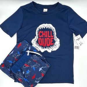 NEW OSH KOSH Boys UPF +50 SWIM TRUNKS & RASHGUARD